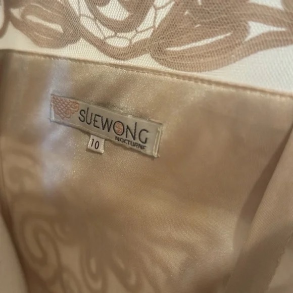 Sleeveless Sue Wong Nude Cocktail Dress (Size 10) - Picture 6 of 8